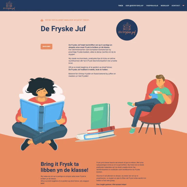 De Fryske Juf, website door Webbureau Leeuwarden