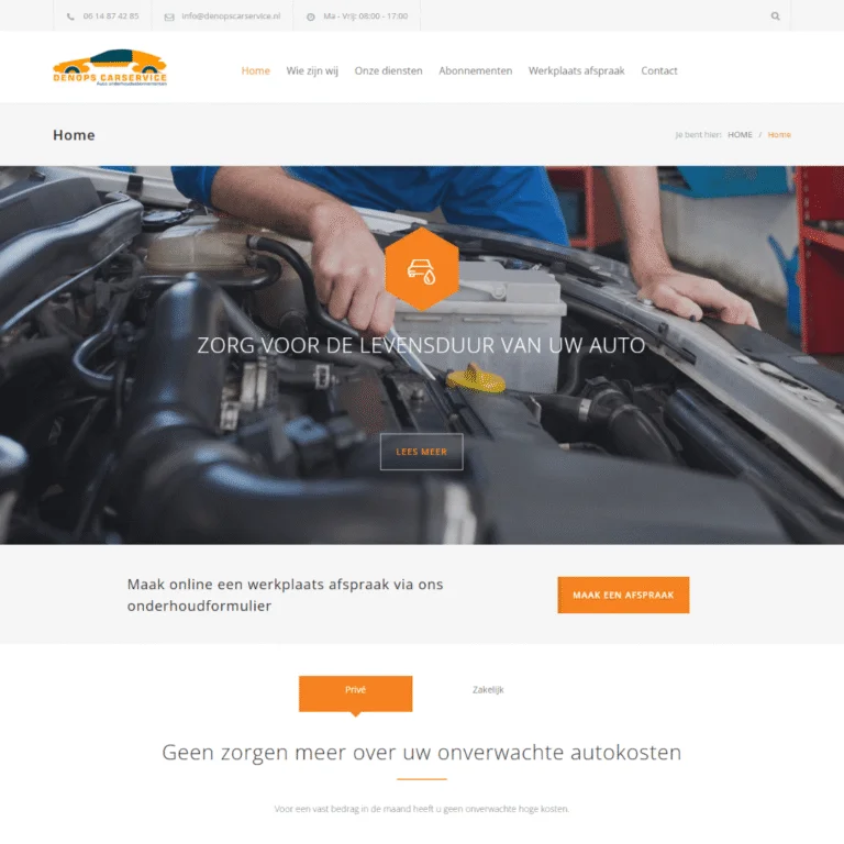 Denops Carservice, website door Webbureau Leeuwarden