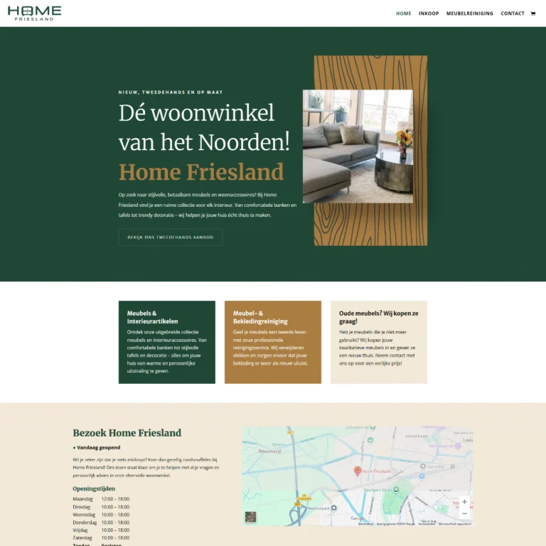 Home Friesland, website door Webbureau Leeuwarden